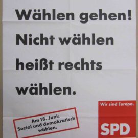 Aus dem Archiv – SPD-Wahlplakat zur Europawahl 1989