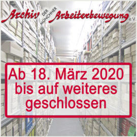 Coronavirus: Archivdepot bis auf weiteres geschlossen