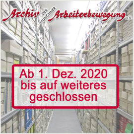 Archivdepot ab 1. Dezember 2020 geschlossen