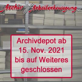 Ab 15. November 2021 für Publikumsverkehr geschlossen