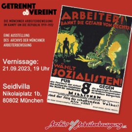 Vernissage: Ausstellung „Getrennt und vereint“, 21. September, 19 Uhr, Seidlvilla