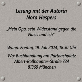 Einladung: Lesung mit der Autorin NORA HESPERS