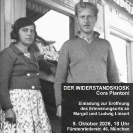 Einladung zur Eröffnung des Erinnerungsorts für Margot und Ludwig Linsert Einladung zur Eröffnung des Erinnerungsorts für Margot und Ludwig Linsert
